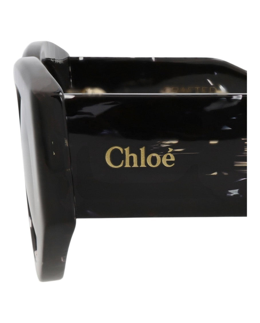 Chloé Round-Frame Recycled Acetate Sunglasses With Speckled Design