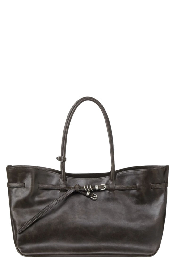 Margesherwood Seppia Grandma Used Large Suede Tote Bag