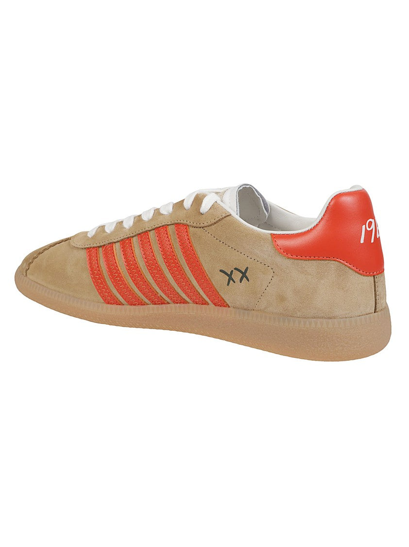 Dsquared2 Rebels Beige Suede Low Sneakers