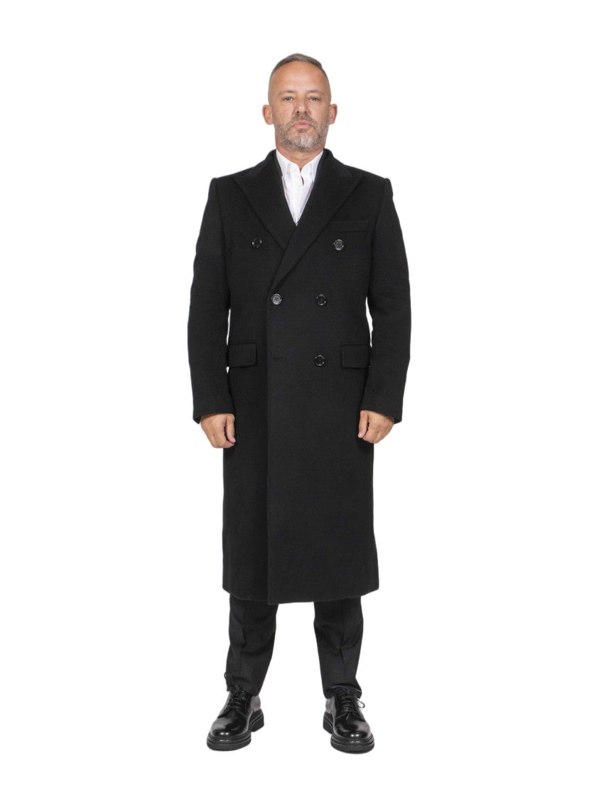 Dolce & Gabbana Double-Breasted Structured-Shoulder Overcoat