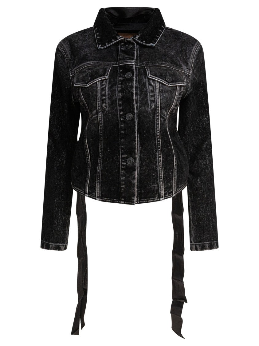 Balenciaga Denim Jacket With Lace-Up Back