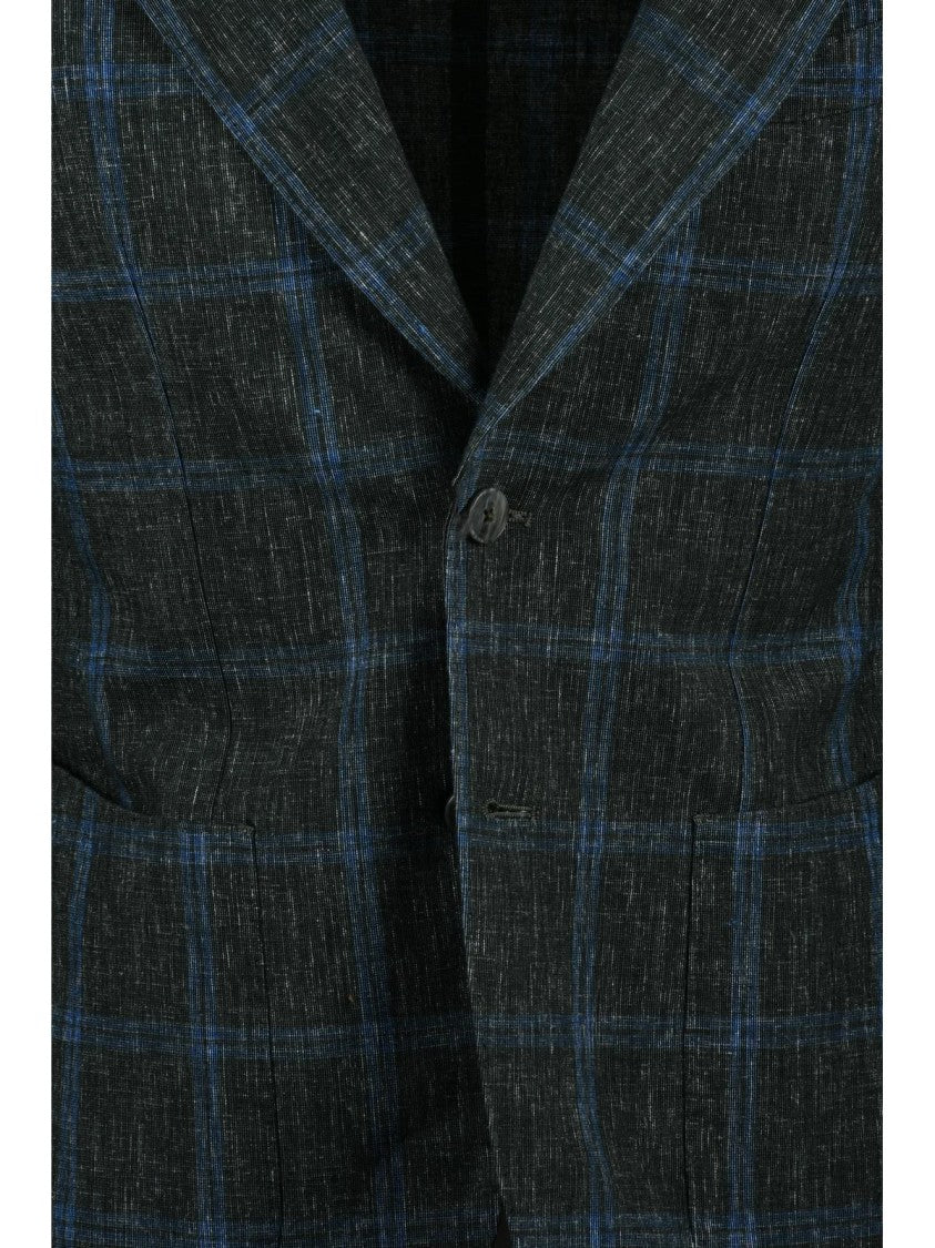 L.B.M. 1911 Green Linen Cotton Fitted Jacket