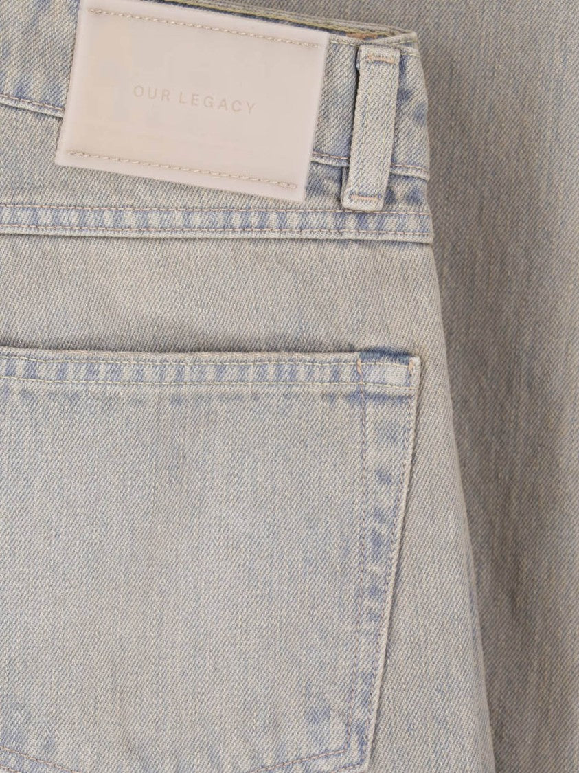 Our Legacy Grey Boot Cut Five-Pocket Jeans