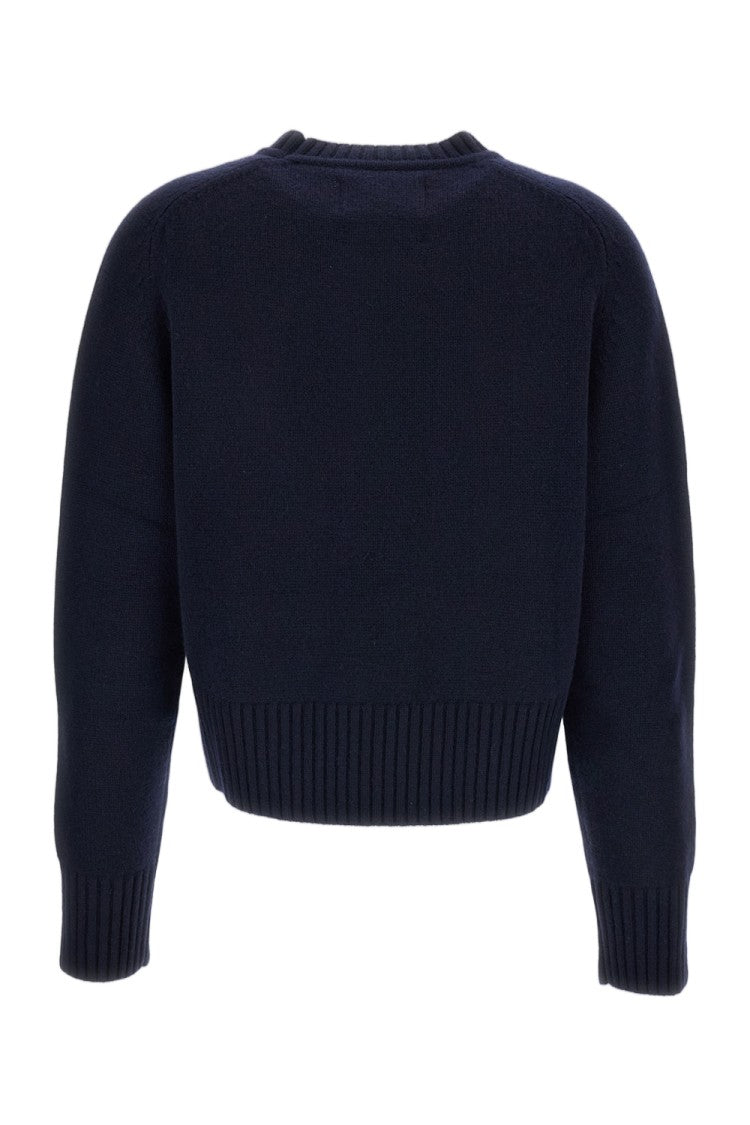Extreme Cashmere Dark Blue Cashmere-Blend N.167 Crewneck Sweater