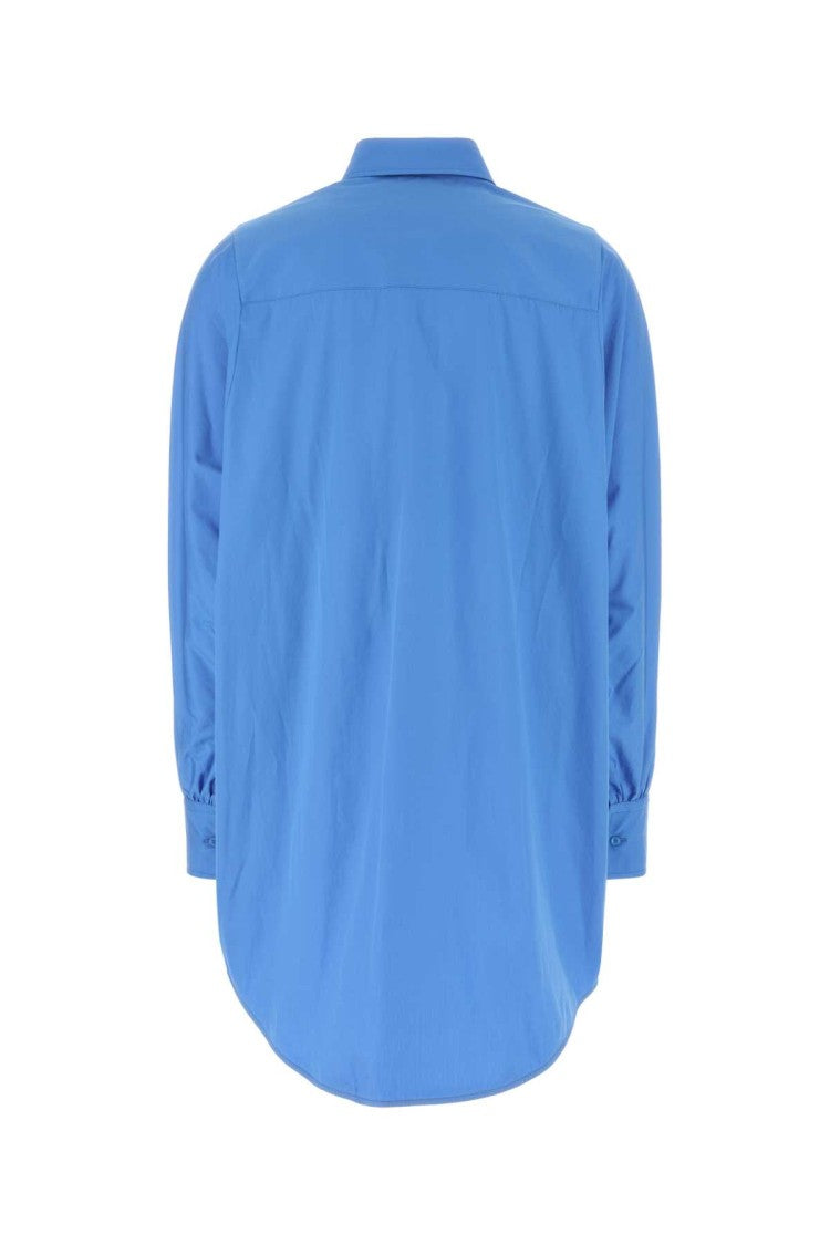 Ermanno Scervino Cerulean Blue Poplin Oversize Shirt