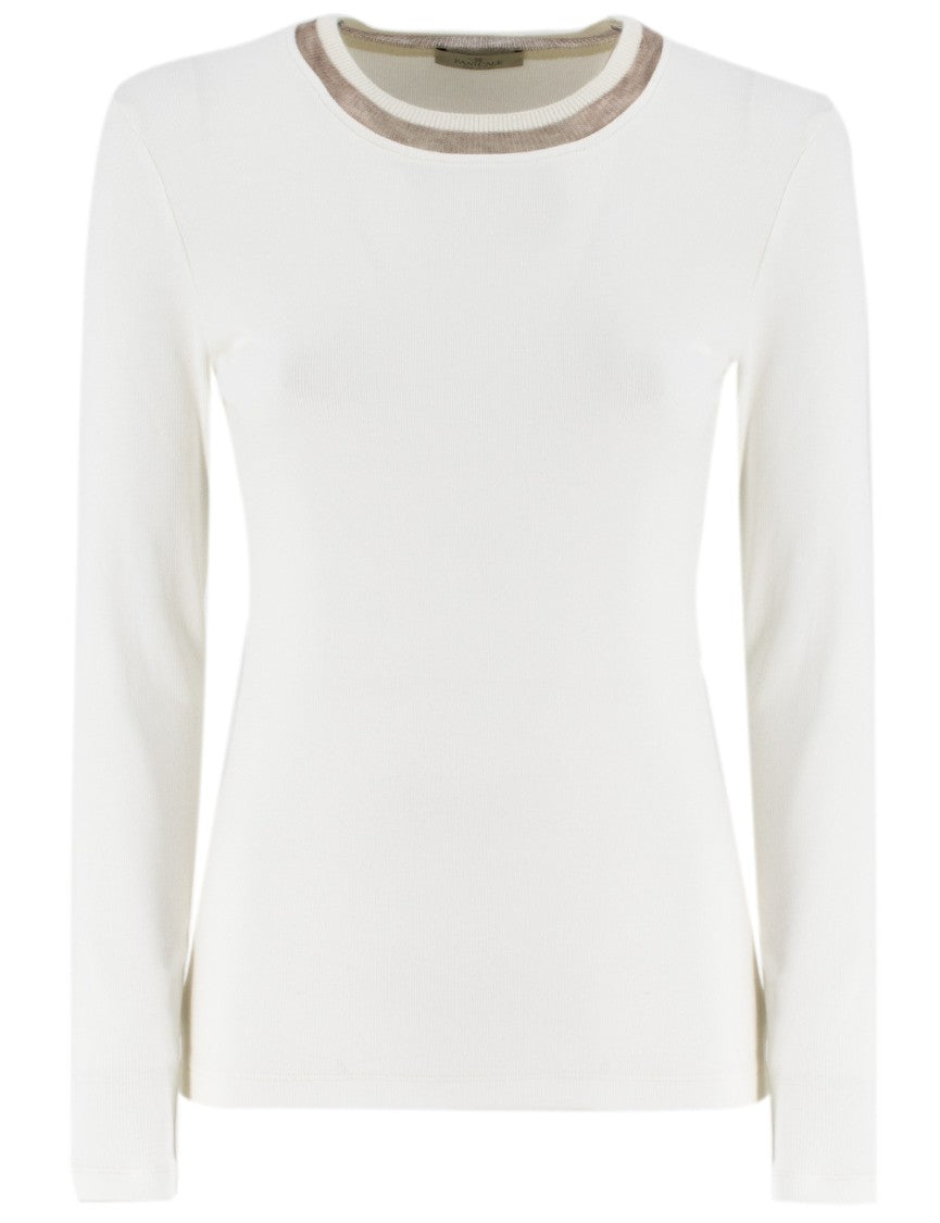 Panicale Cloud Knit Shirt With Lurex Detailing