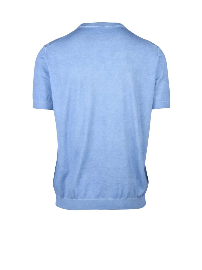 Manipur Light Blue Knit Cotton Sweater