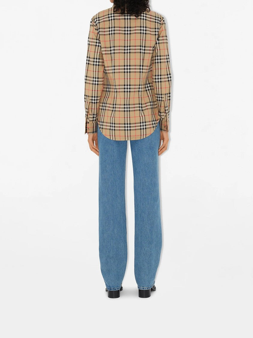 Burberry Lapwing Sr Check Pattern Button-Up Shirt