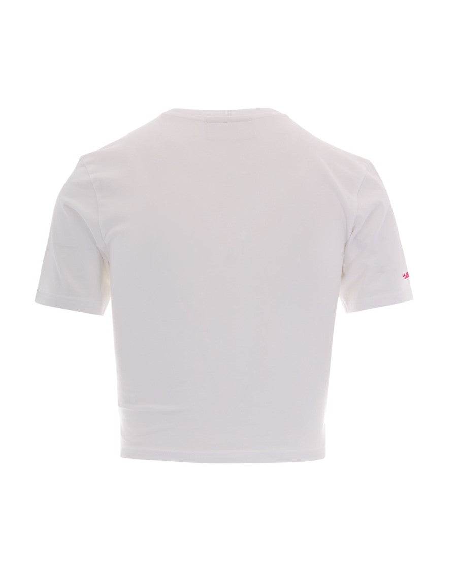 Mc2 Saint Barth Short-Sleeved Fitted T-Shirt With Rhinestone Details