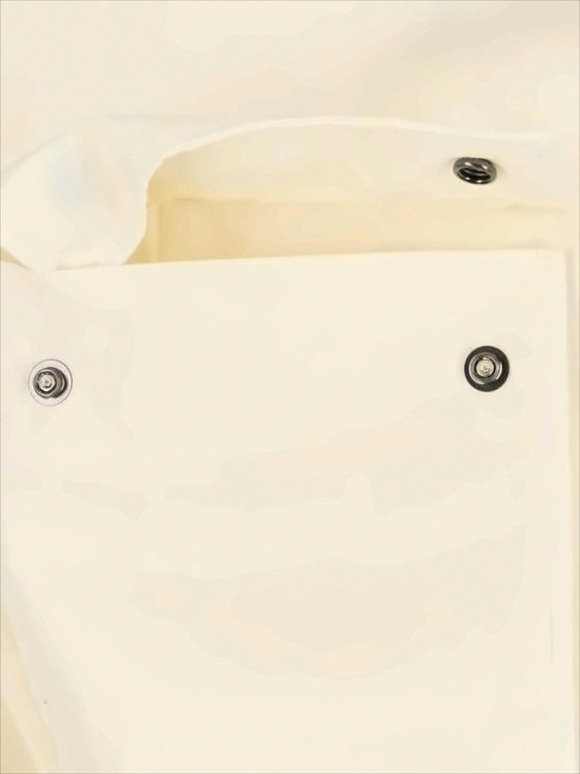 C.P. Company Cropped Cotton Jacket With Classic Collar And Signature Logo Patch