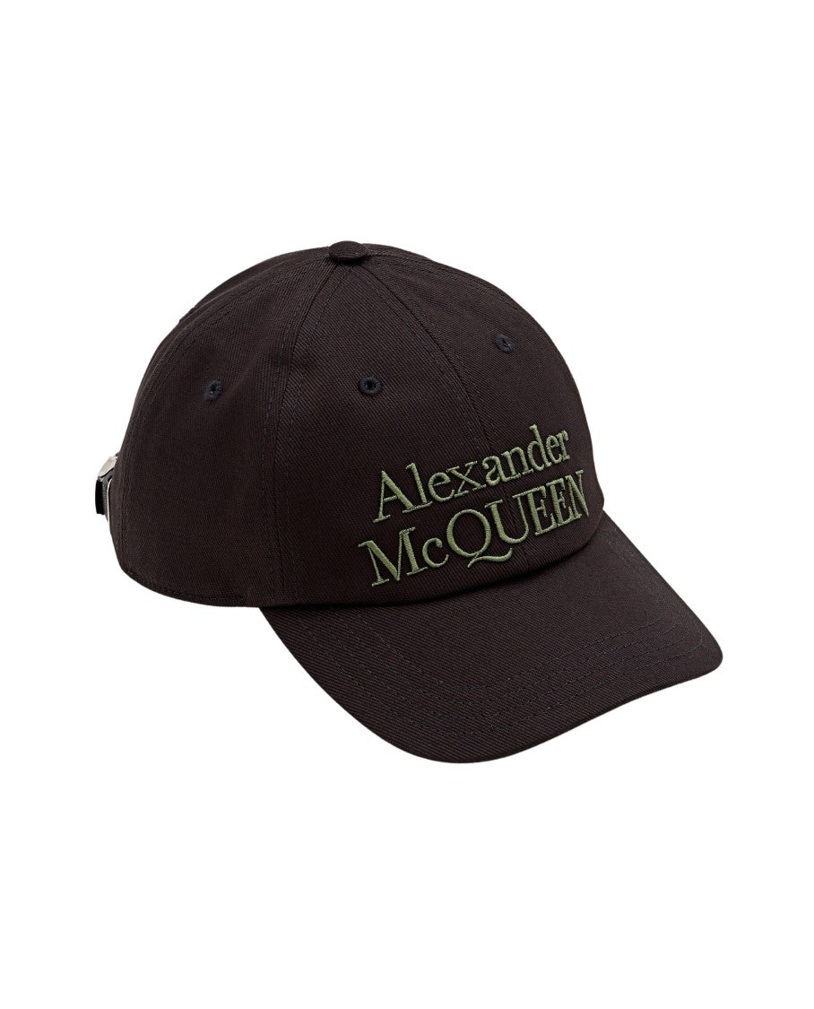 Alexander Mcqueen Black Visor Hat