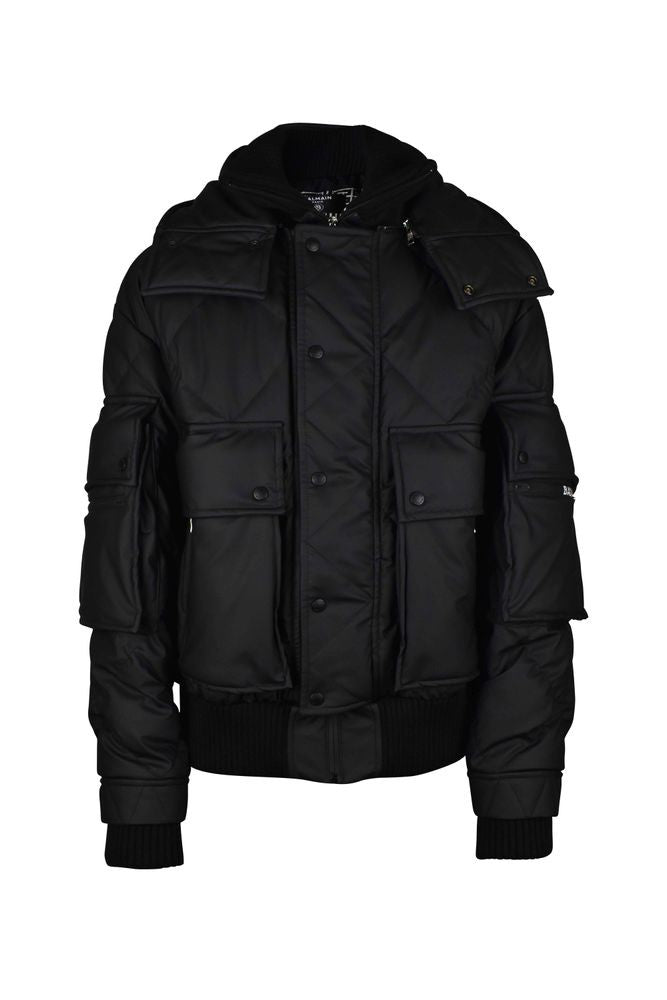 Balmain Quilted Down Jacket With Oversized Cut