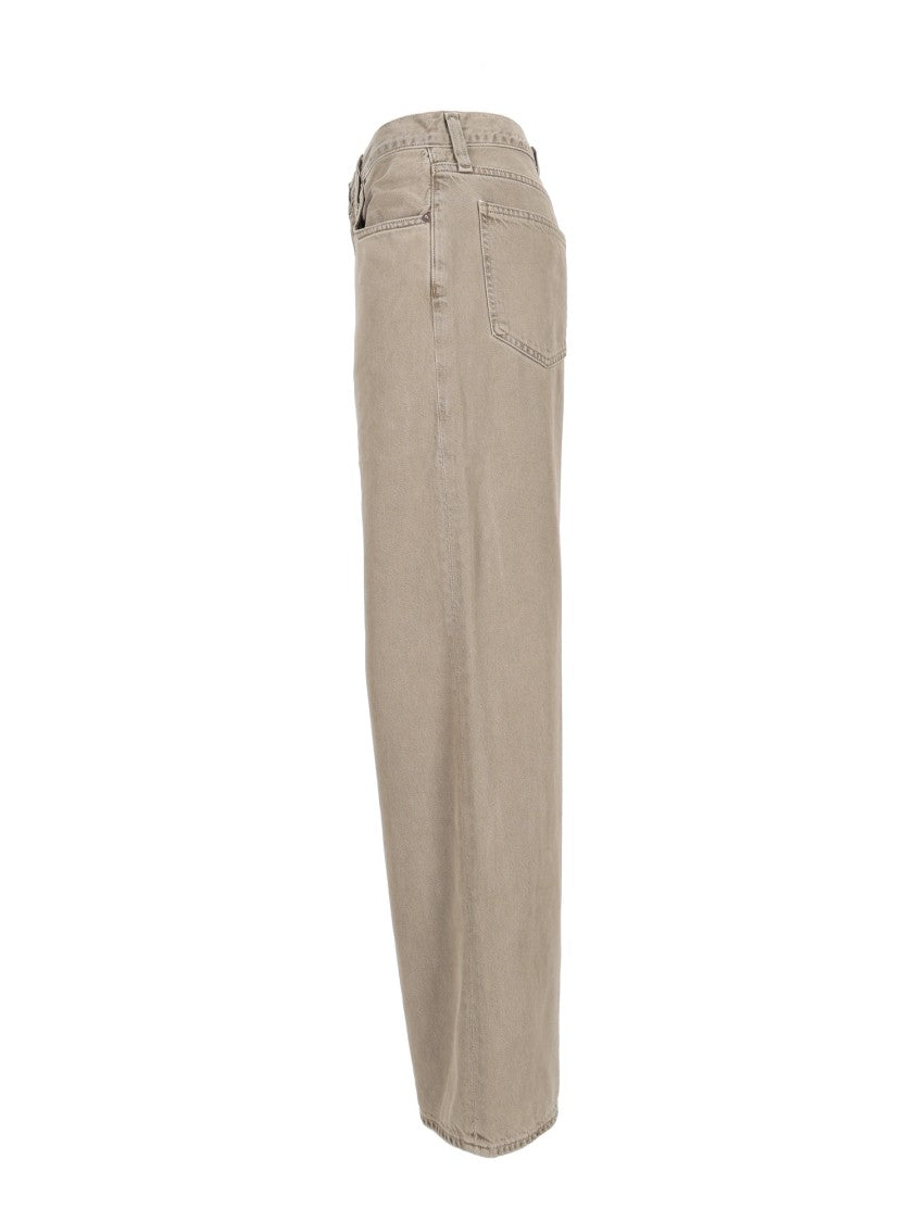Agolde Low-Rise Wide-Leg Jeans With Classic Five-Pocket Styling