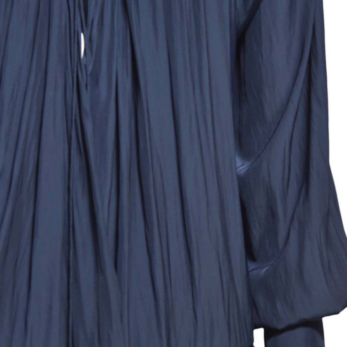 Lanvin Charmeuse Blouse Blue Pleated