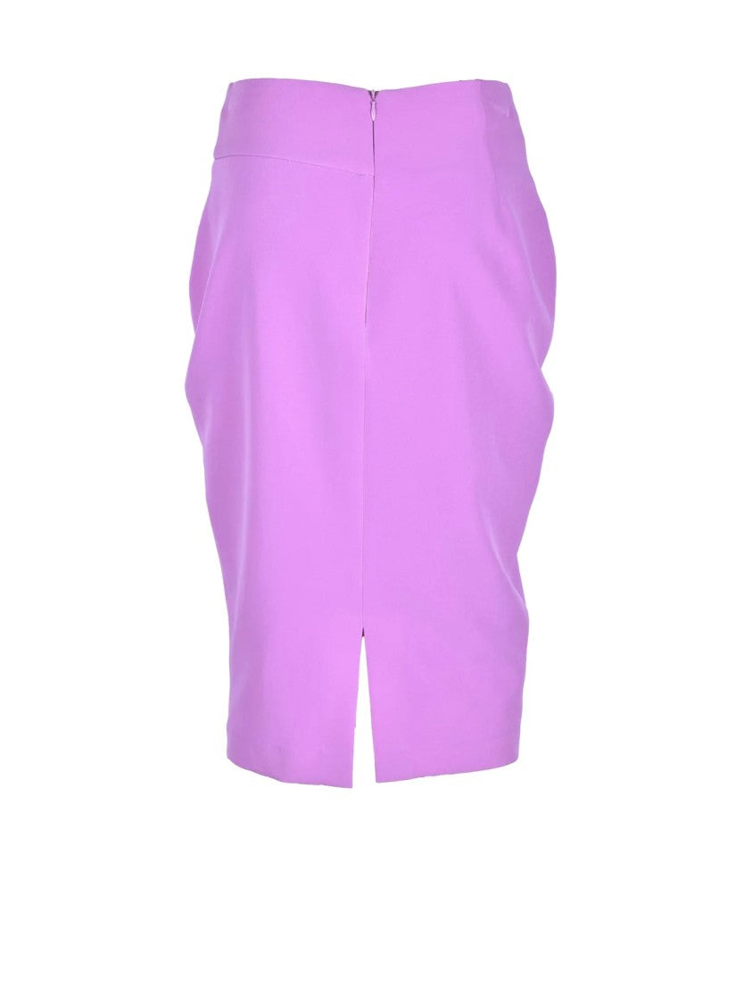 Access Fashion Purple High-Waisted Back Slit Mini Skirt