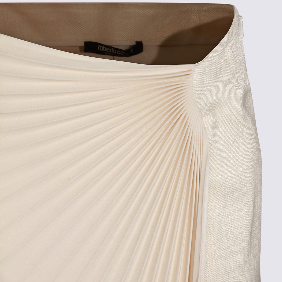Roberto Cavalli Pleated Midi Skirt With Elegant Side Slit