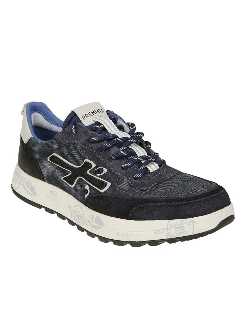 Premiata Layered Low-Top Sneakers With Textured Design