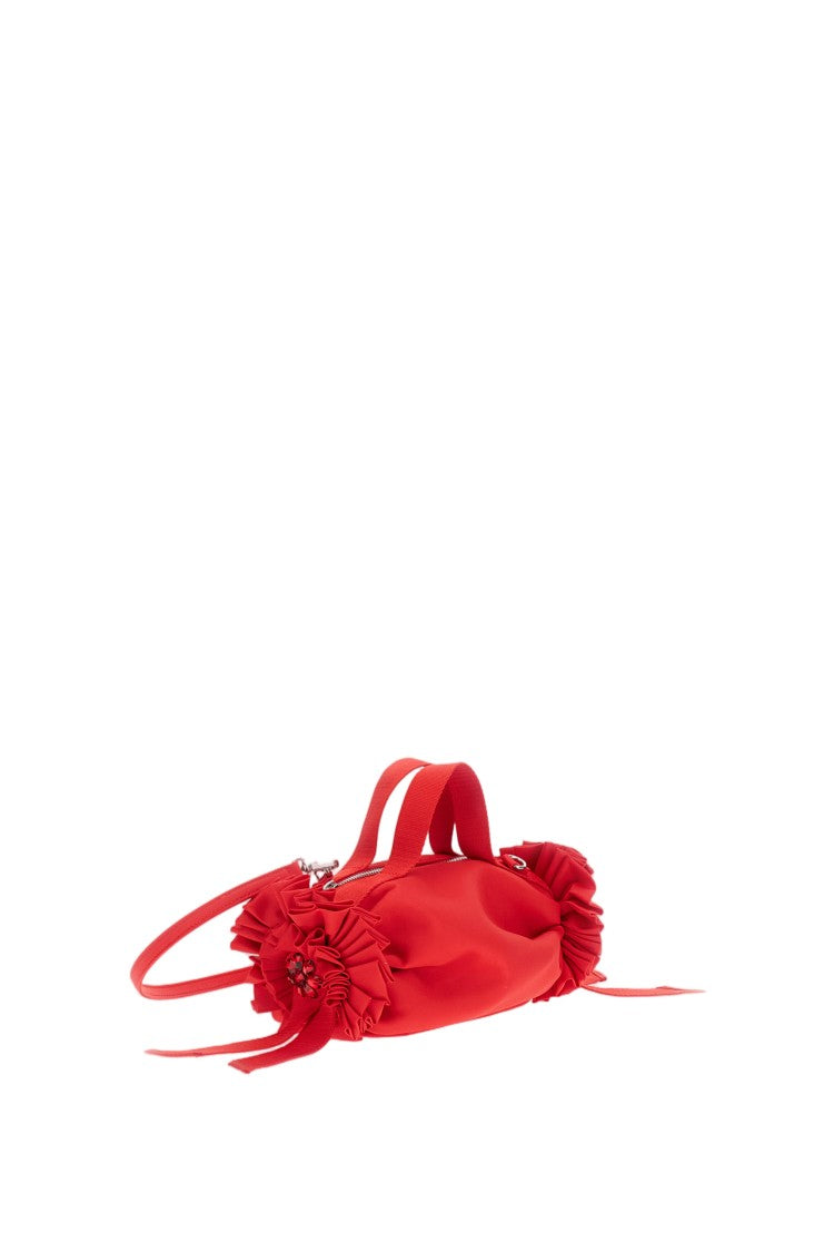 Simone Rocha Red Ribbon Rosette Top-Handle Bag