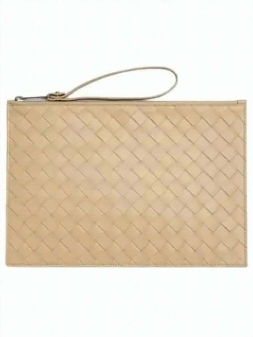 Bottega Veneta Rectangular Woven Calf Leather Clutch