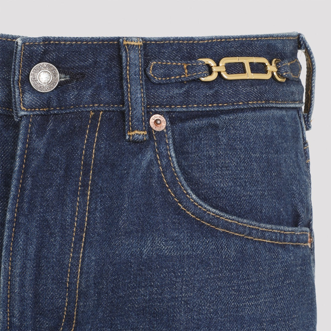 Tom Ford Blue High-Waisted Jeans