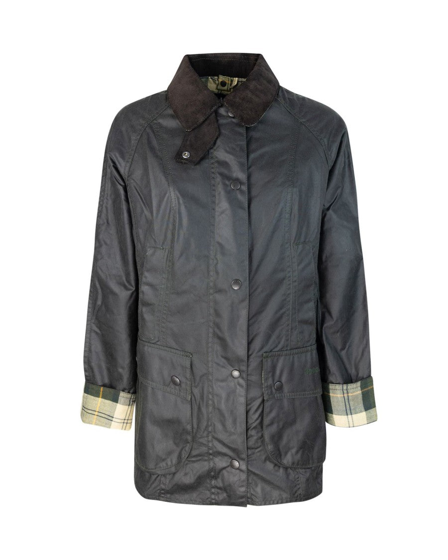 Barbour Beadnell Waxed Jacket In Sage