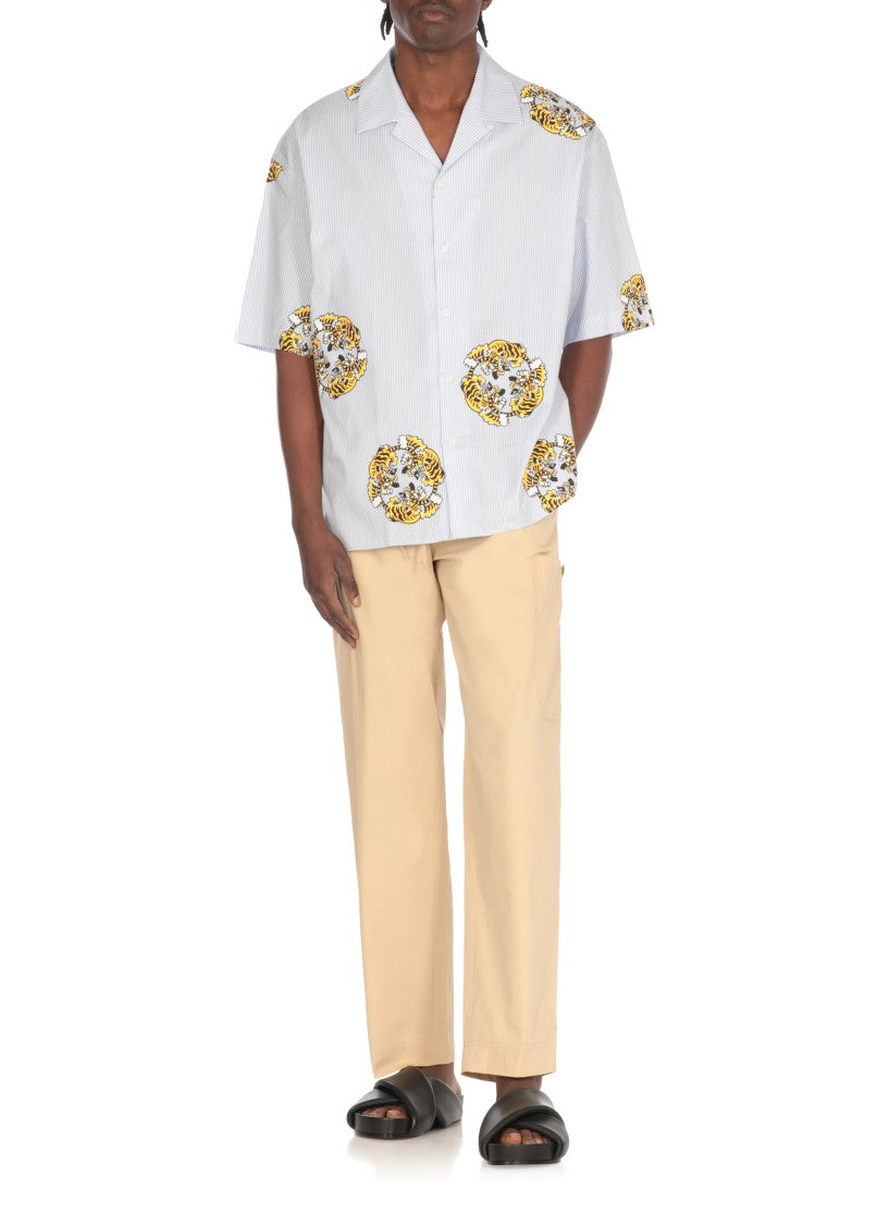 Kenzo Beige Cargo Cotton Pants