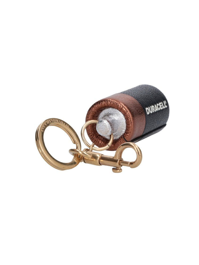 Anya Hindmarch Black Duracell Goat Leather Key Charm