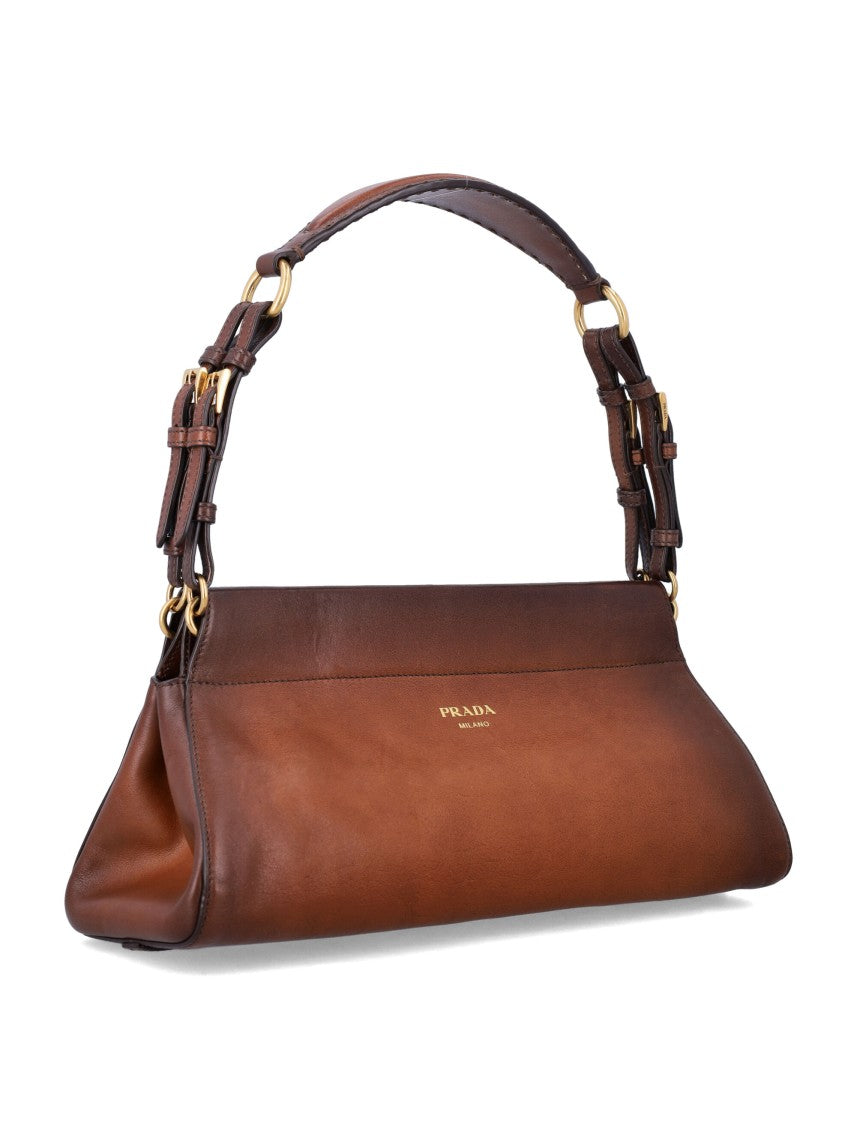 Prada Two-Tone Enchaîné Medium Leather Shoulder Bag