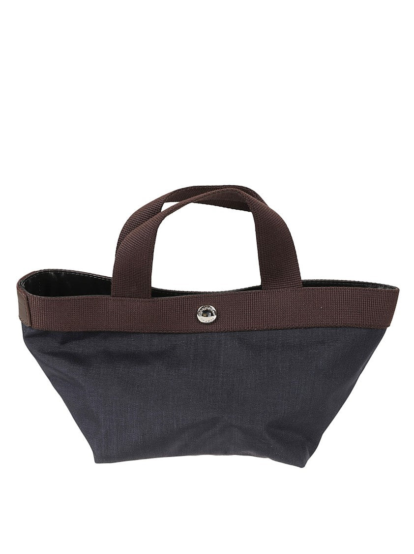 Herve Chapelier Compact Structured Handbag With Textured Fabric