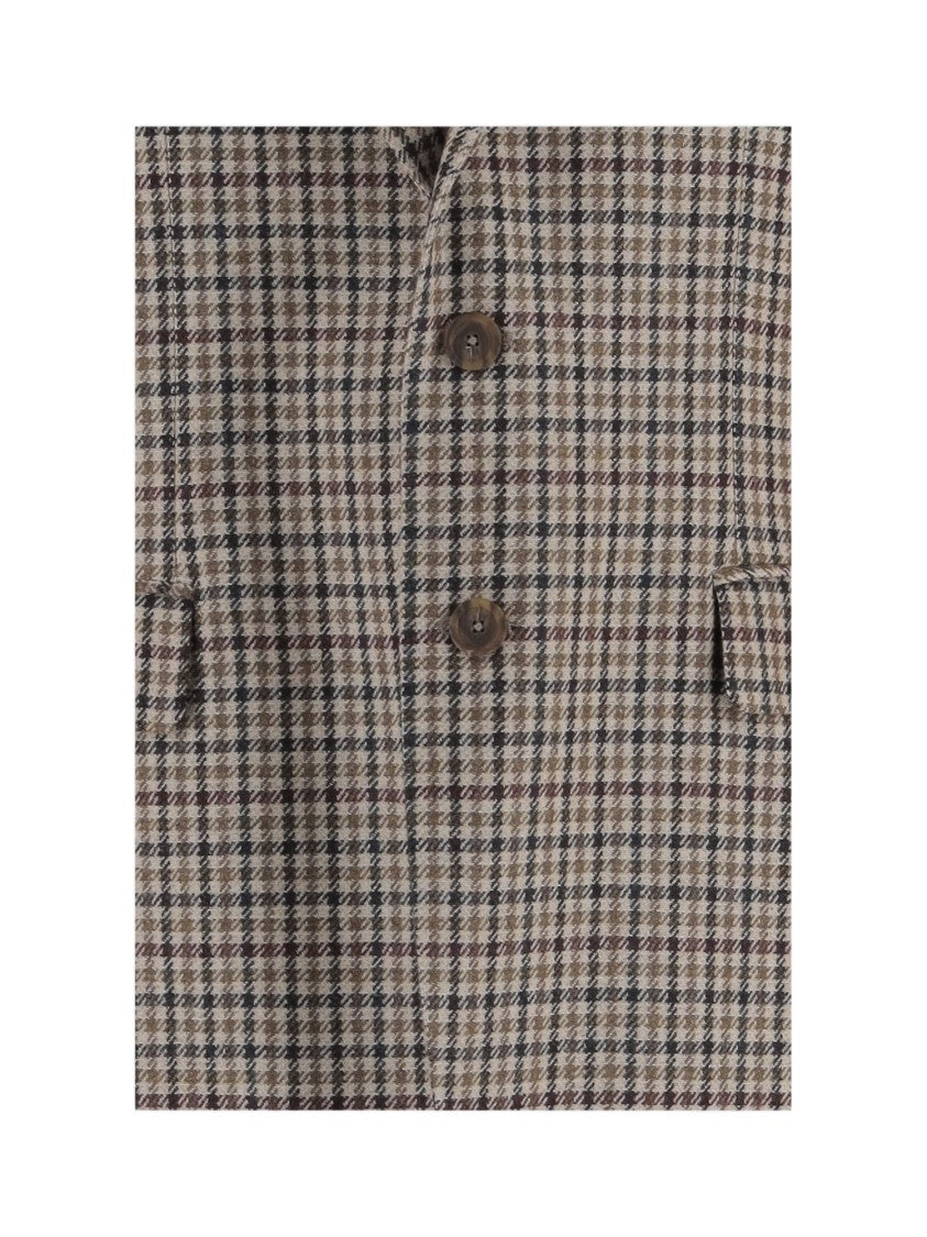 Tagliatore Multicolor Wool Checked Blazer