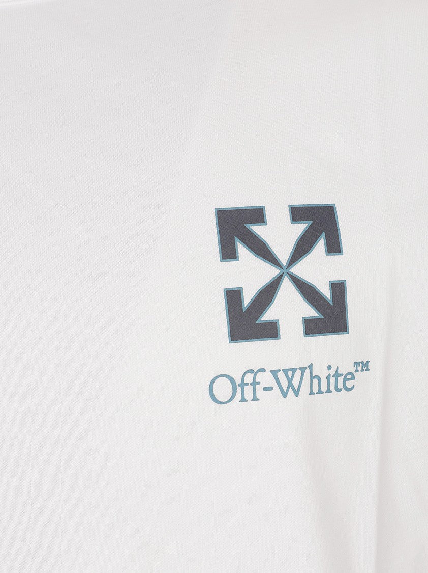 Off-White Short-Sleeve Crew Neck T-Shirt With Subtle Graphic Logo