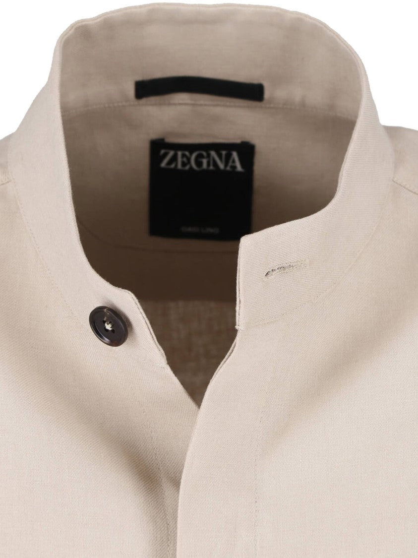 Zegna Relaxed-Fit Shirt With Stand Collar