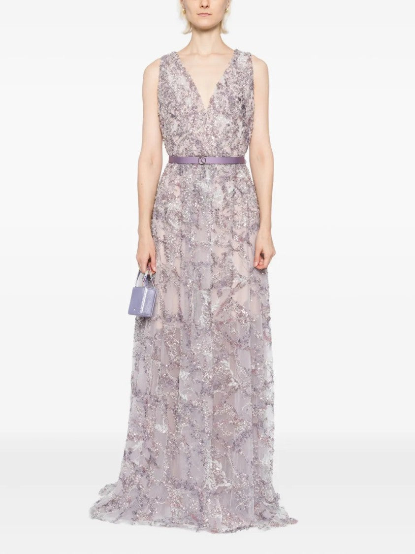 Saiid Kobeisy Embroidered Long Dress