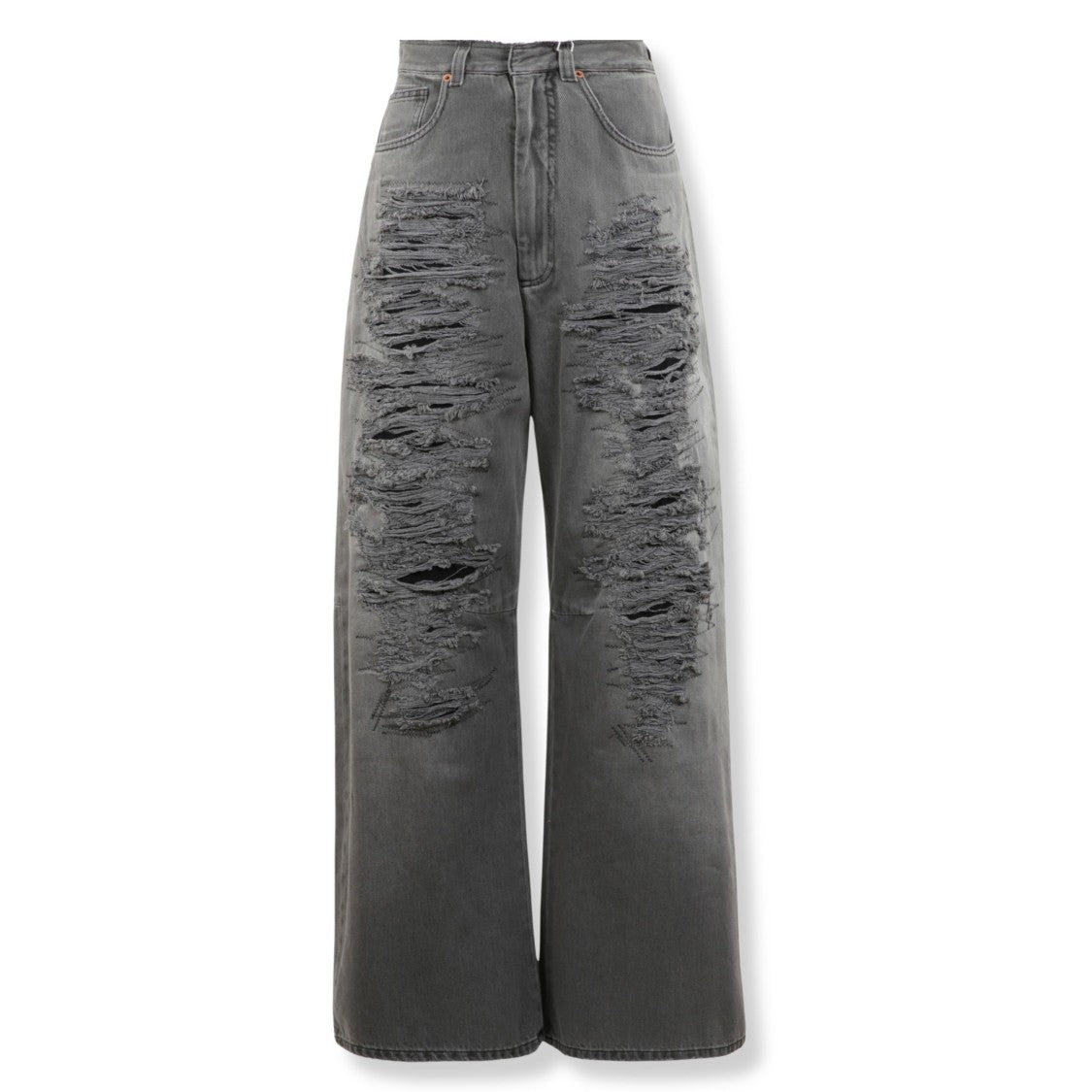 Mm6 By Maison Margiela Wide-Leg Destroyed Jeans
