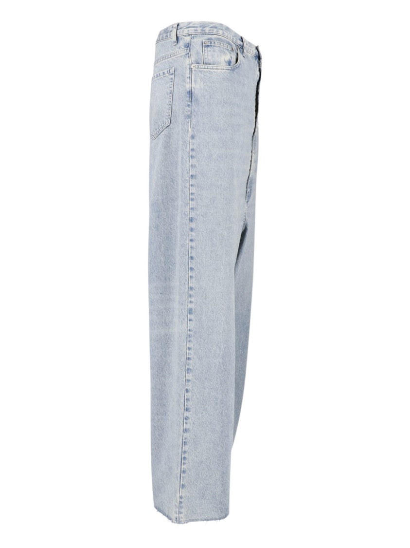 Maison Margiela Blue Four Stitches Wide-Leg Denim Jeans