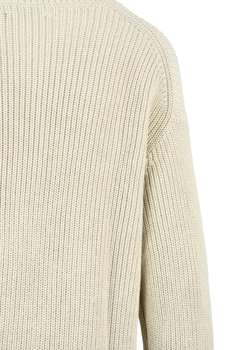 Calvin Klein Jeans White Ribbed Turtleneck Dress