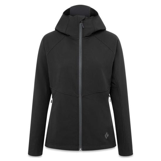 Black Diamond Fitted Black Diamond Jacket With Hood And Zip Pockets