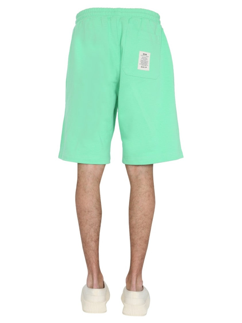 Msgm Fantastic Green Bermuda