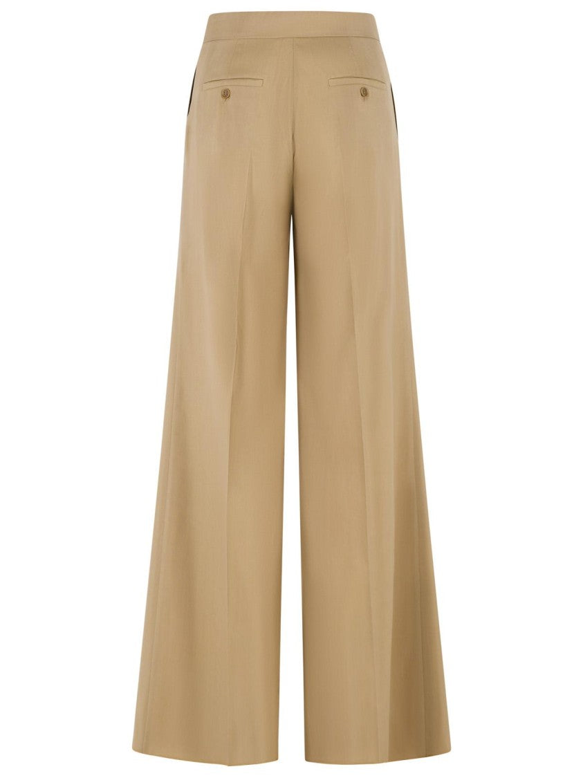 Max Mara 'Bronte' Beige Virgin Wool Blend Pants