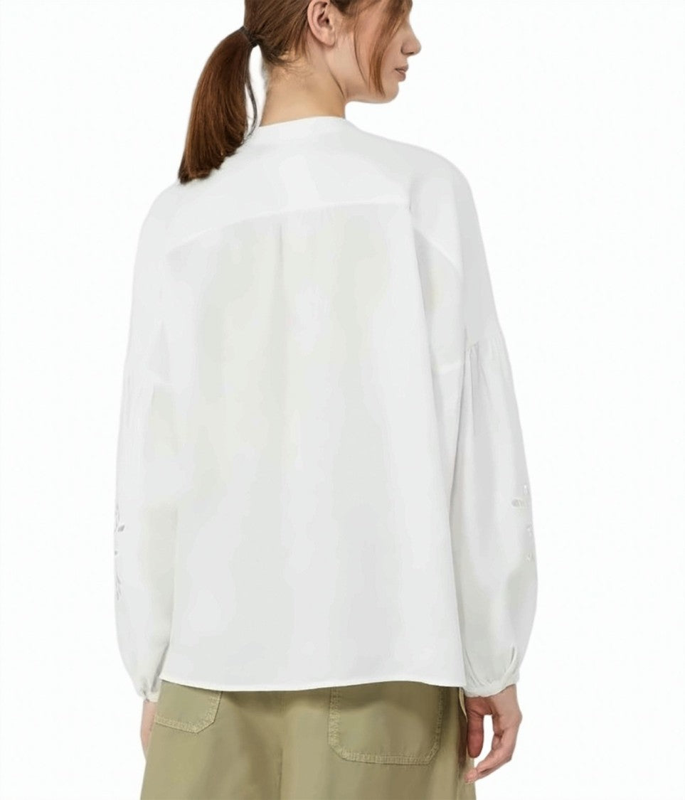 Weekend Pure Linen Long Low Cut Shirt
