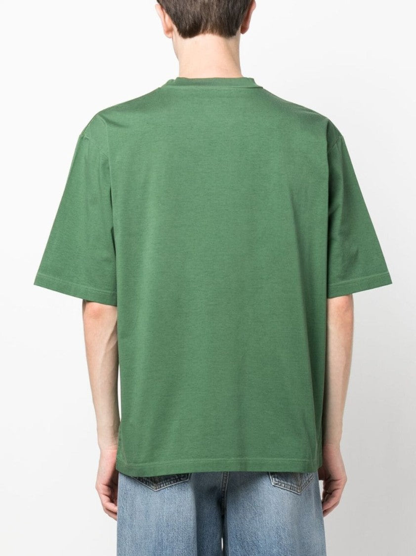 Dsquared2 Logo-Print Green Cotton T-Shirt