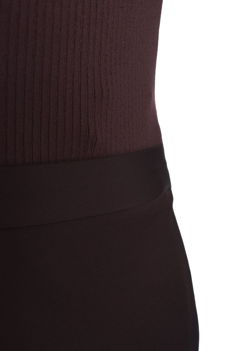 Elisabetta Franchi Ribbed High-Neck Midi Dress