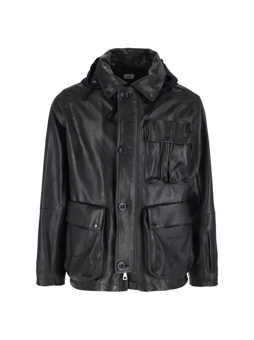 C.P. Company "Mille" Leather Jacket – Black