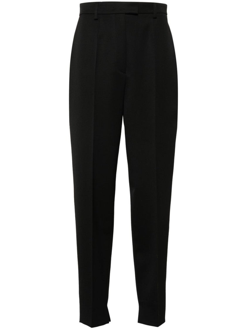 Prada Pressed-Crease Tapered-Leg Trousers