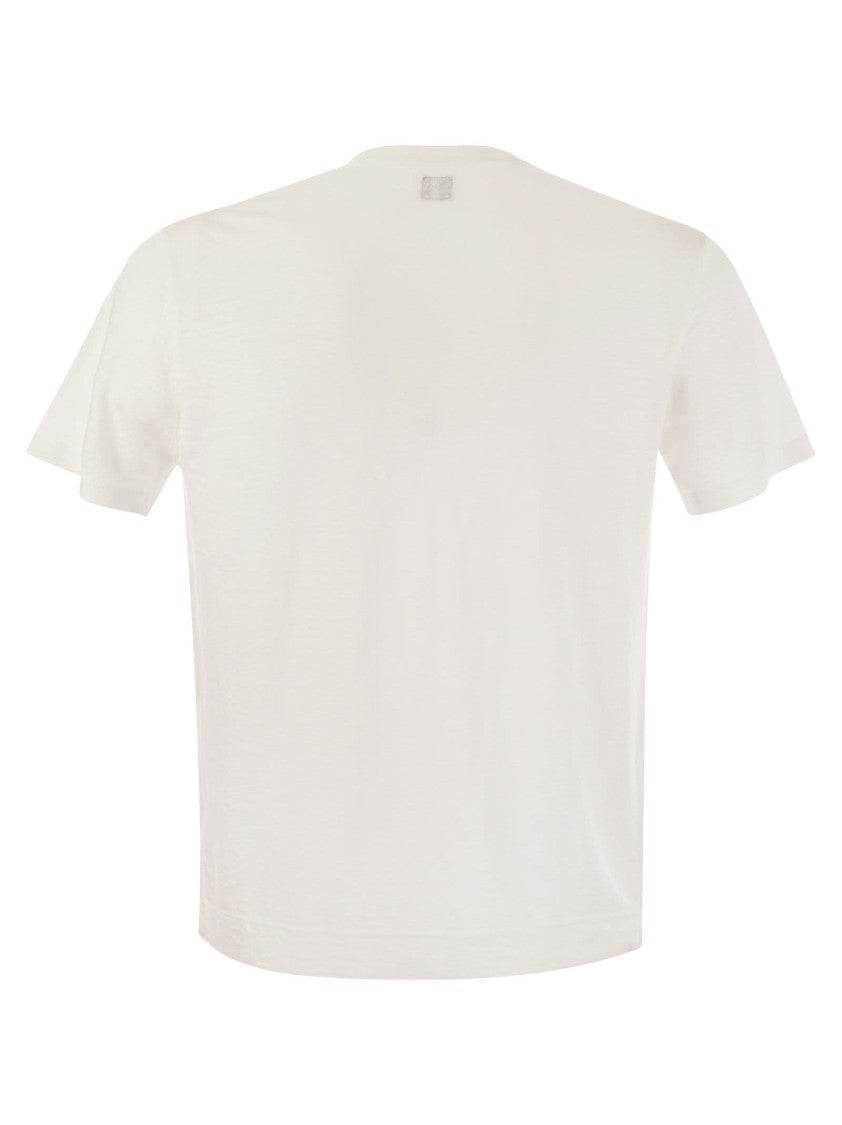 Fedeli Garment-Dyed Linen And Elastane T-Shirt