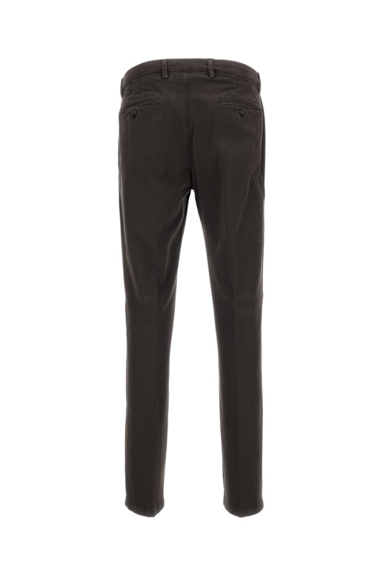 Briglia 1949 Brown Stretch Cotton Straight-Leg Pants