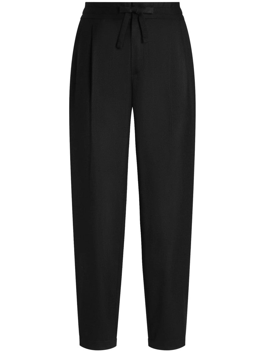 Dolce & Gabbana Relaxed Fit Tapered Pleated Front Trousers