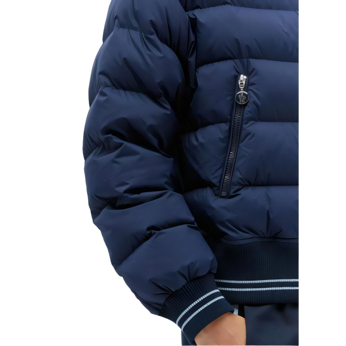Moncler Quilted Moncler Down Jacket With Contrasting Stripes