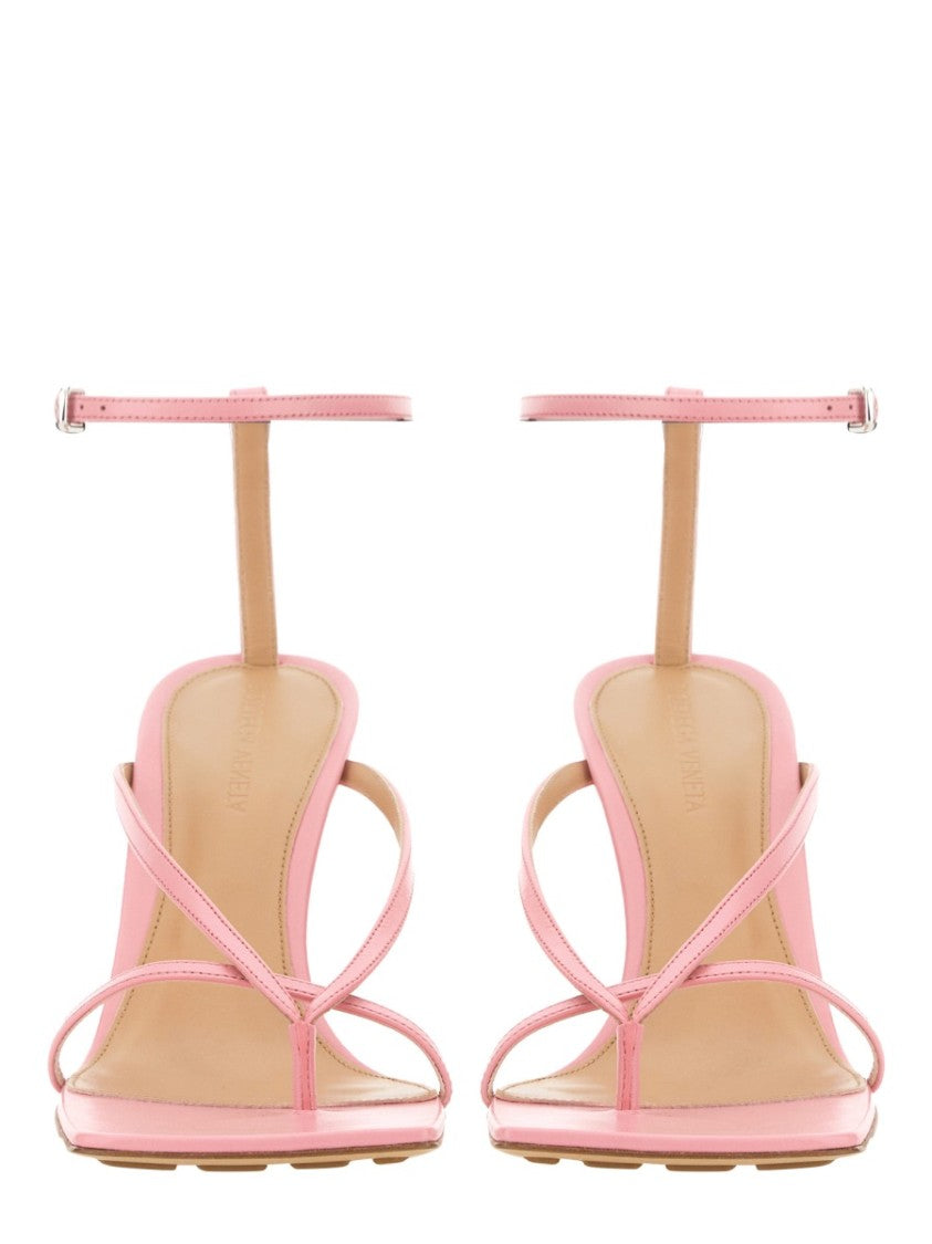 Bottega Veneta Lambskin Stretch Sandal With Adjustable Buckle