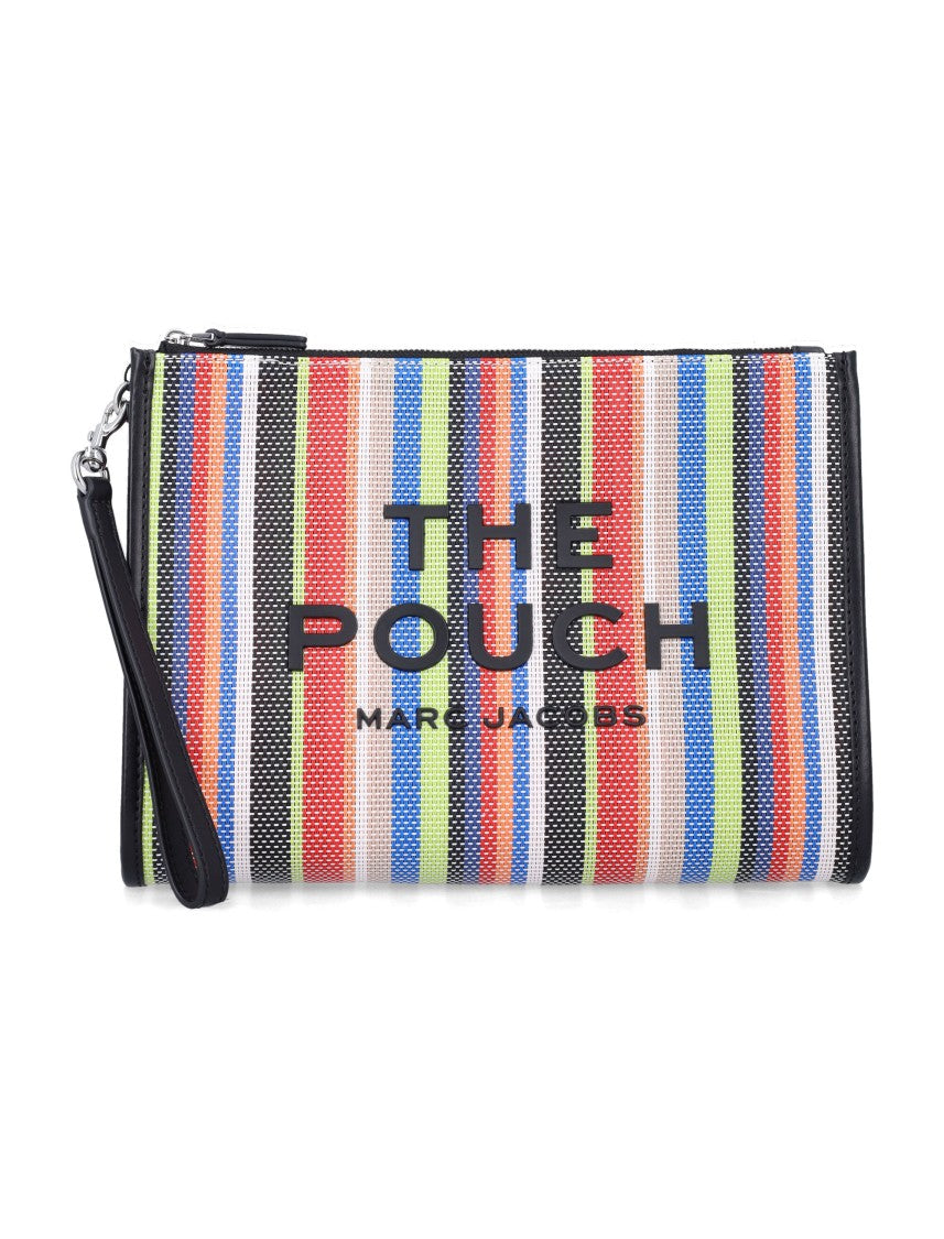 Marc Jacobs Rainbow Stripe Mesh Wristlet Pochette